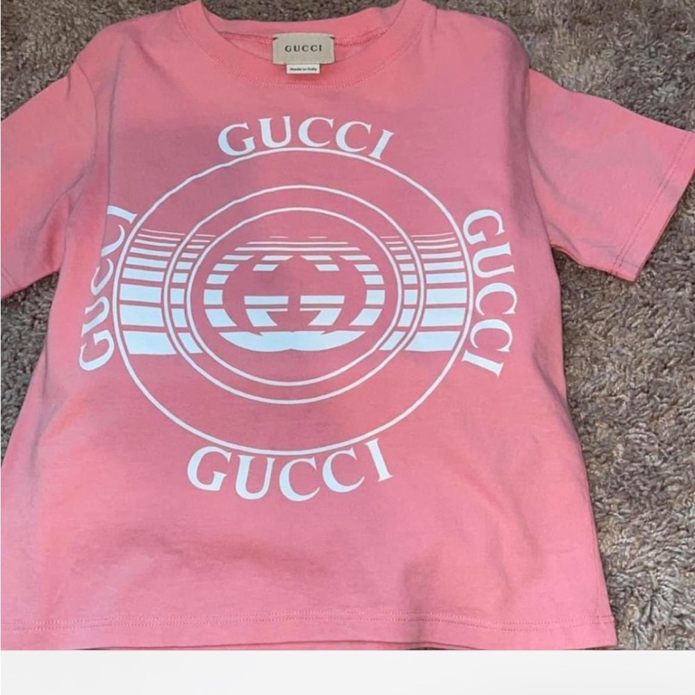 Gucci Kids Pink Logo T-Shirt